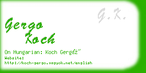 gergo koch business card